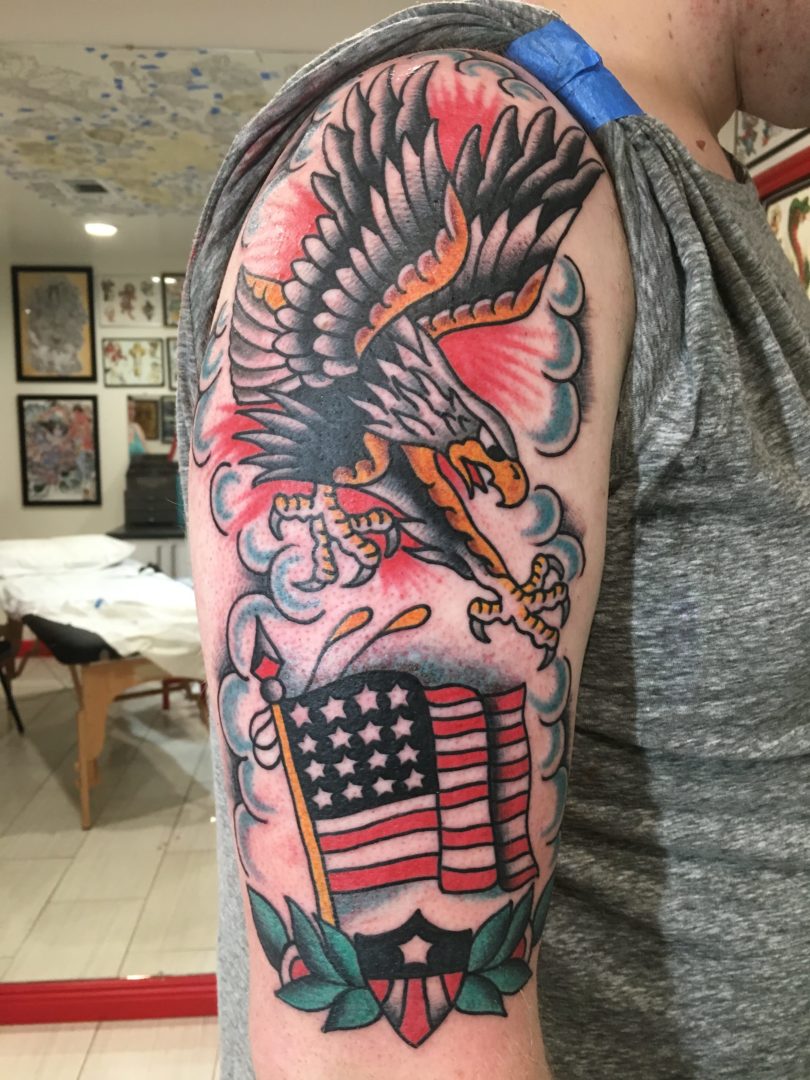 85 Best Patriotic American Flag Tattoos  I Love USA 2019